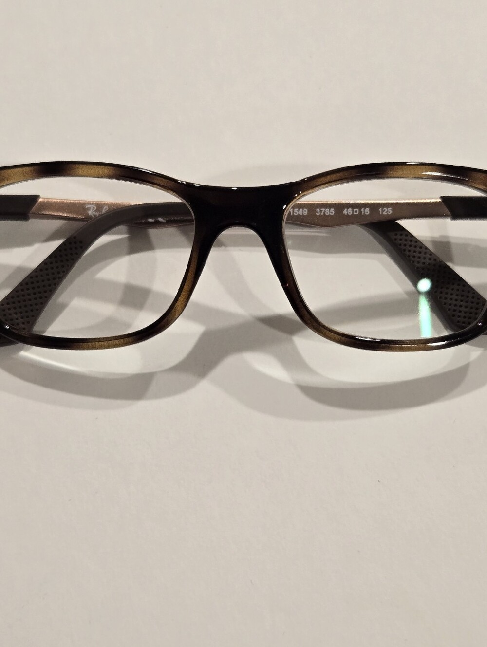 Ray Ban Juniors Eyeglasses Polished Havana Tortoise Shell Brown Ex Cond